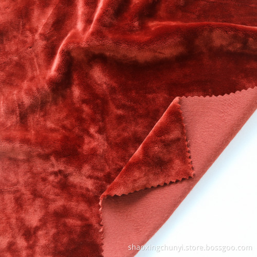 100 Polyester Customized Color Super Soft Handfeeling Stretchy Warp Micro Fleece Stoff für Mantelsofa Abdeckung